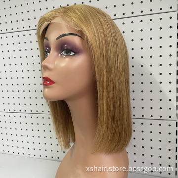 Good Selling Hair Vending Hd Lace Blonde Human Hair Bob Wig Lace Front Woman Wig Human Hair